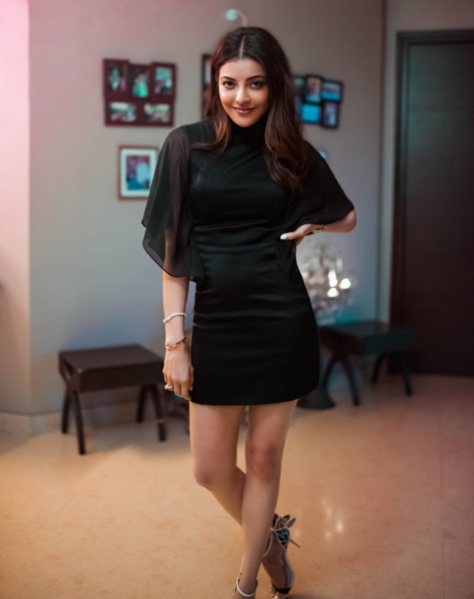 Kajal Aggarwal in a beautiful black dress